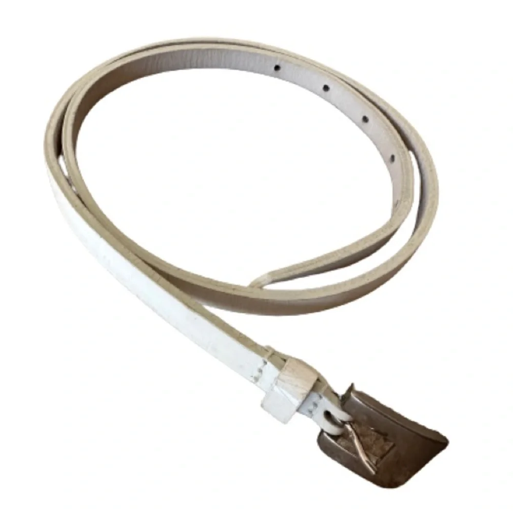 Worth Woman’s Leather White Belt, Sz S (0,5x34,5).